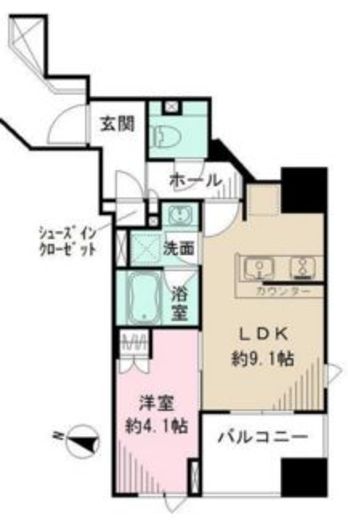 クレヴィア原宿 4階 間取り図