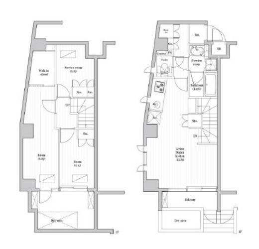 レジデンス桜新町ガーデン 107 間取り図