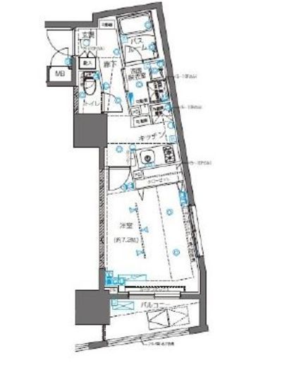ZOOM横浜桜木町 7階 間取り図