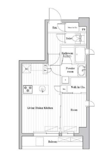 レジデンス桜新町ガーデン 214 間取り図