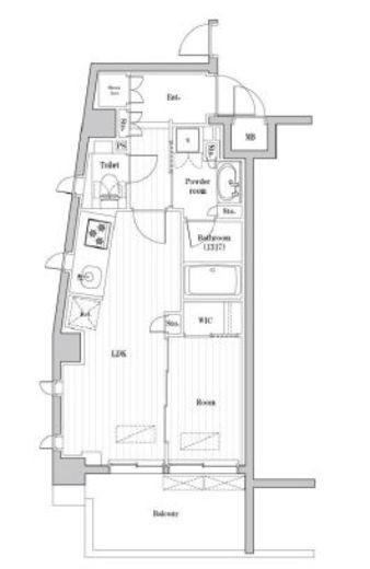 レジデンス桜新町ガーデン 307 間取り図