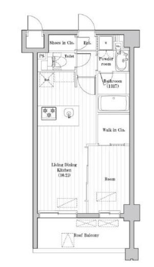 レジデンス桜新町ガーデン 308 間取り図