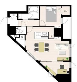 WHARF駒込 701 間取り図