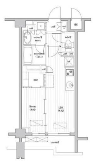 レジデンス桜新町ガーデン 203 間取り図