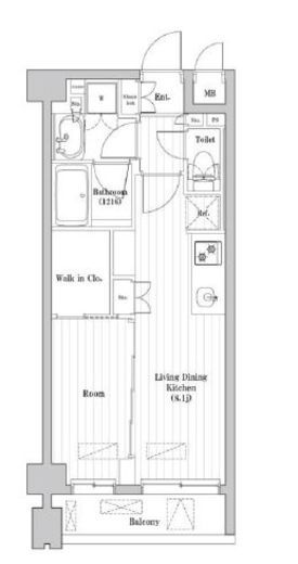 レジデンス桜新町ガーデン 213 間取り図