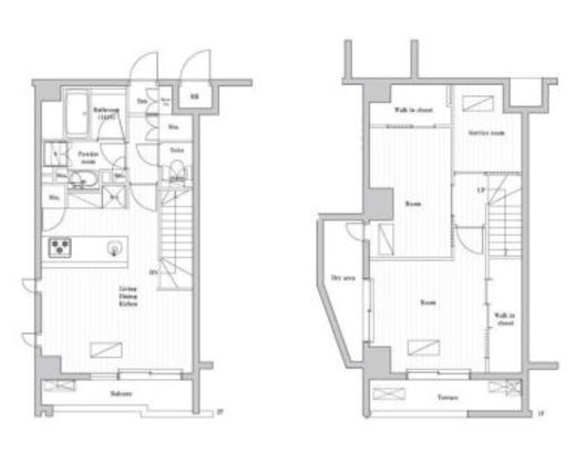 レジデンス桜新町ガーデン 101 間取り図