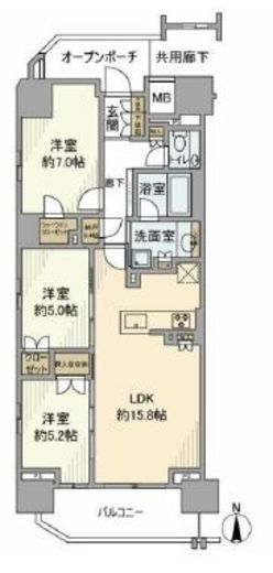 プラウド木場 10階 間取り図
