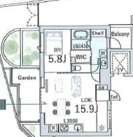 グランデュオ駒沢11 (GranDuo Komazawa11) 101 間取り図