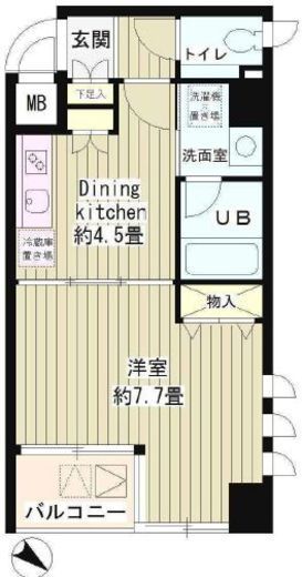 シュロスKY北品川 504 間取り図