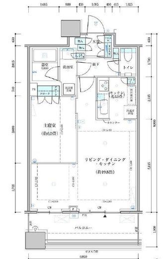 パークタワー勝どきミッド/サウス 48階 間取り図