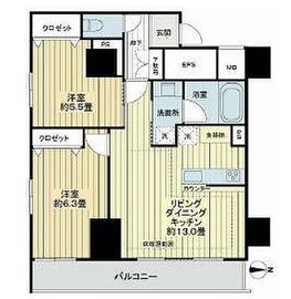 シティインデックス西日暮里 8階 間取り図