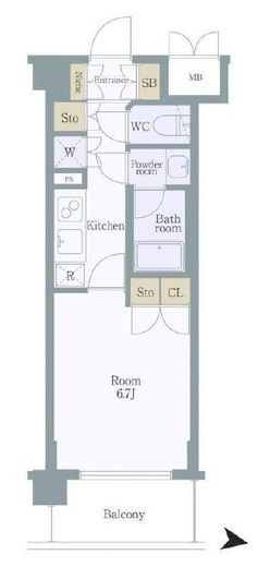 クオリア小石川 11階 間取り図