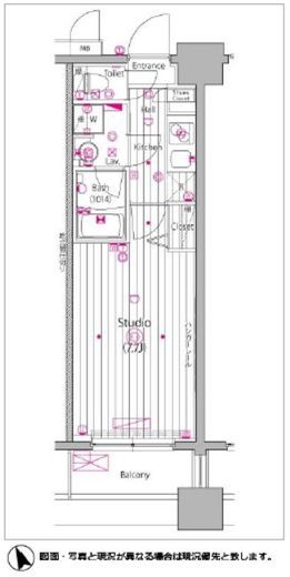 ガーラ・ステーション横浜反町 11階 間取り図