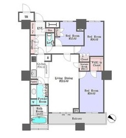 ザ・東京タワーズ シータワー 33階 間取り図