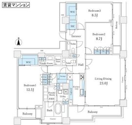 広尾ガーデンフォレスト 13階 間取り図