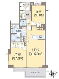 メゾンヴェール白金台 2階 間取り図