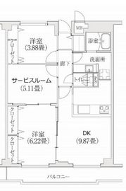 コスモリード学芸大学 307 間取り図