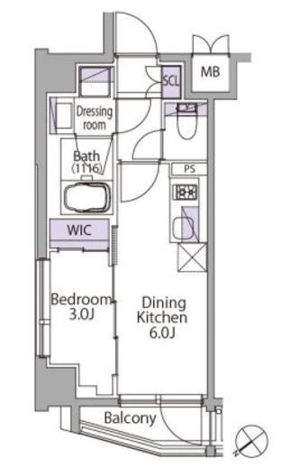 イプセ三軒茶屋 504 間取り図