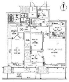 パークシティ武蔵小杉ミッドスカイタワー 14階 間取り図