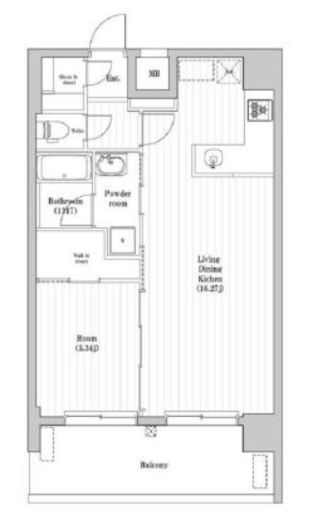 アーバンパーク三ノ輪Ⅱ 1103 間取り図