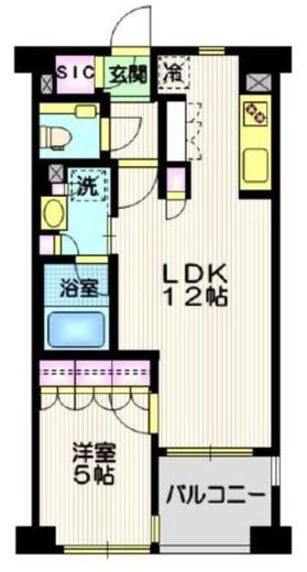 ルネ戸越 5階 間取り図