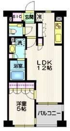 ルネ戸越 5階 間取り図