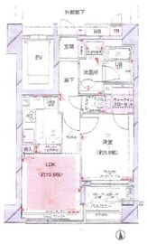 コスモ麻布十番 5階 間取り図