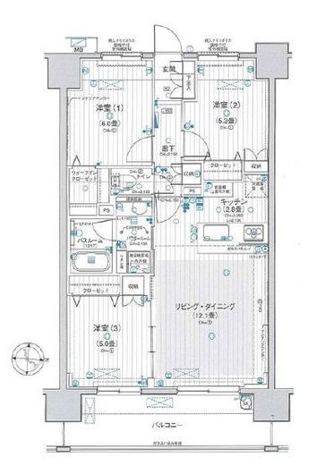パレステージ本厚木 8階 間取り図