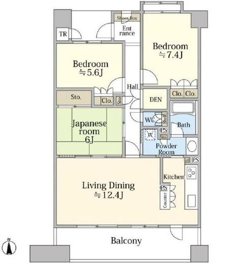 クリオレジダンス東京 6階 間取り図