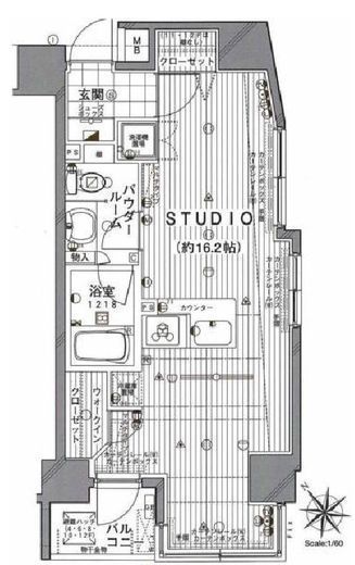 ラグジュアリーレジデンス新宿 8階 間取り図