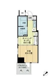 エステムプラザ市谷外濠公園 6階 間取り図