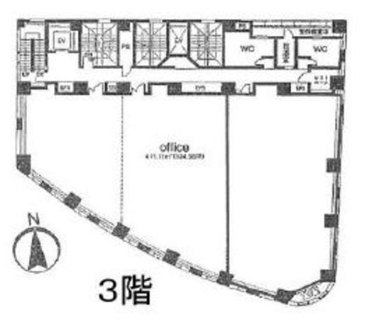 ルネパルティーレ汐留 4階 間取り図