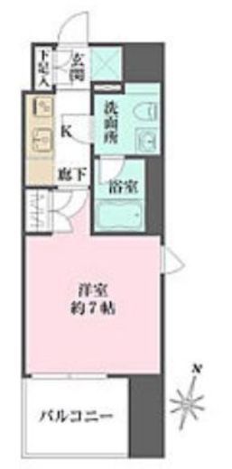 ベルフェリーク横濱山下町 204 間取り図
