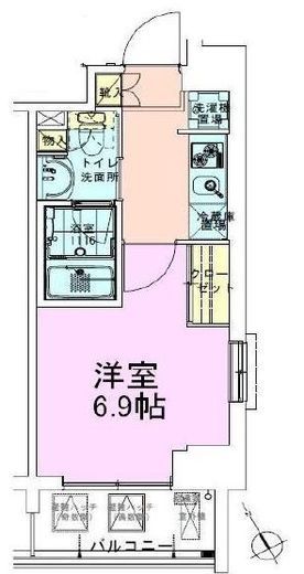 門前仲町レジデンス参番館 805 間取り図