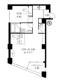 オレア日本橋浜町 402 間取り図
