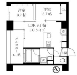 オレア日本橋浜町 203 間取り図