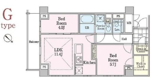 MAISON SENZOKUIKE 308 間取り図