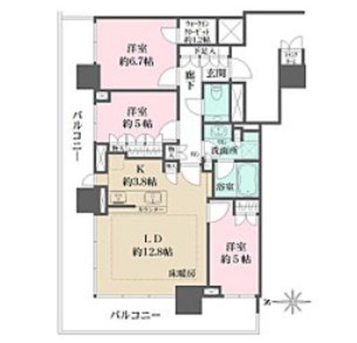 ザ・パークハウス晴海タワーズ ティアロレジデンス 10階 間取り図