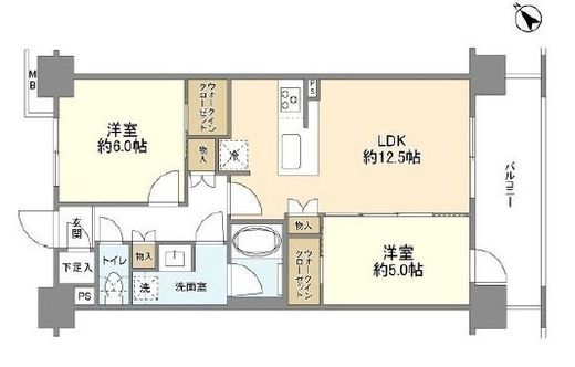 サンクレイドル東神奈川 2階 間取り図