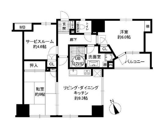 デュオ駒込 3階 間取り図