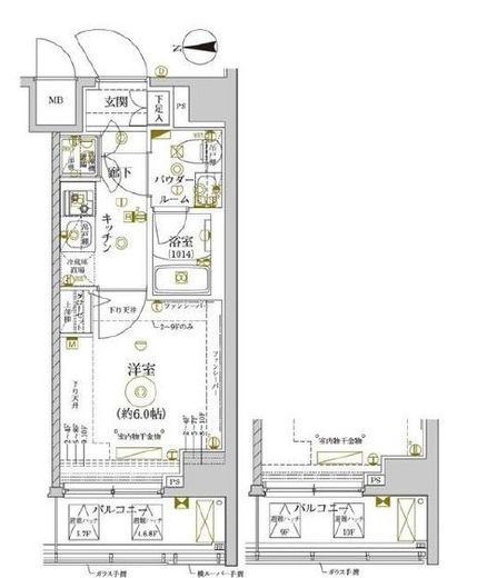 レアライズ新丸子 10階 間取り図