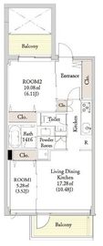 AUBE TAKANAWA 301 間取り図