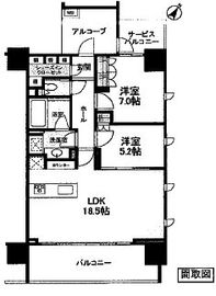 ブランズ島津山 4階 間取り図