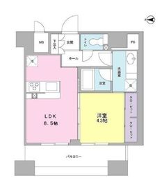 スタイリオ横浜反町 501 間取り図
