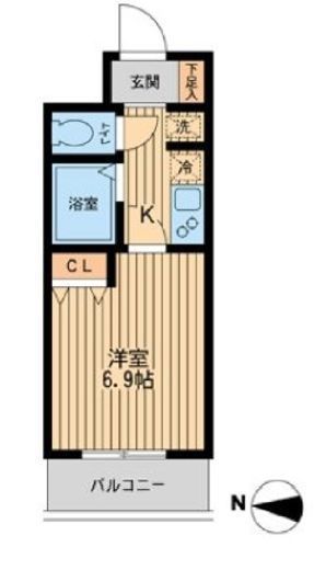 エクセリア池袋WESTⅡ 602 間取り図