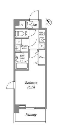 グランパセオ田端 B403 間取り図
