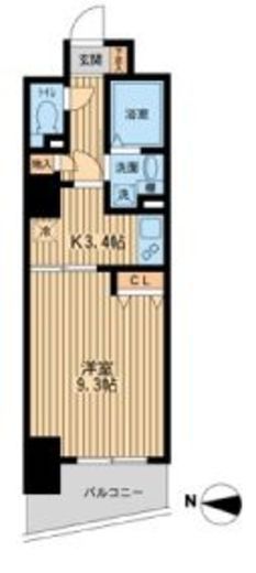 エクセリア池袋WESTⅡ 603 間取り図