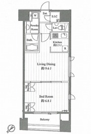 エスティメゾン銀座 1107 間取り図