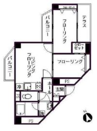 チュリス氷川坂 7階 間取り図