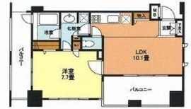 リバーレ月島 801 間取り図